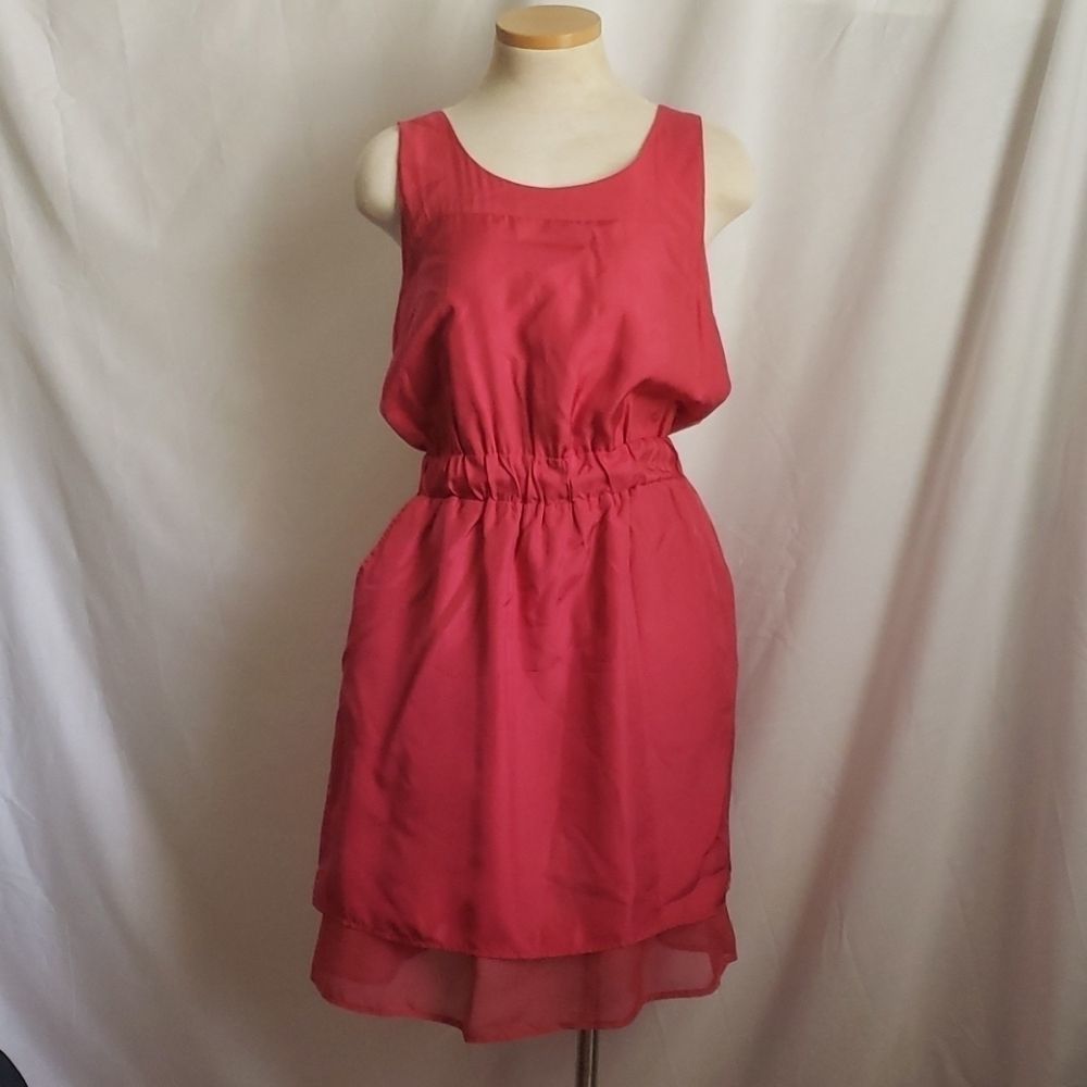 BANANA REPUBLIC 100% Silk MauveDress Sz4‎